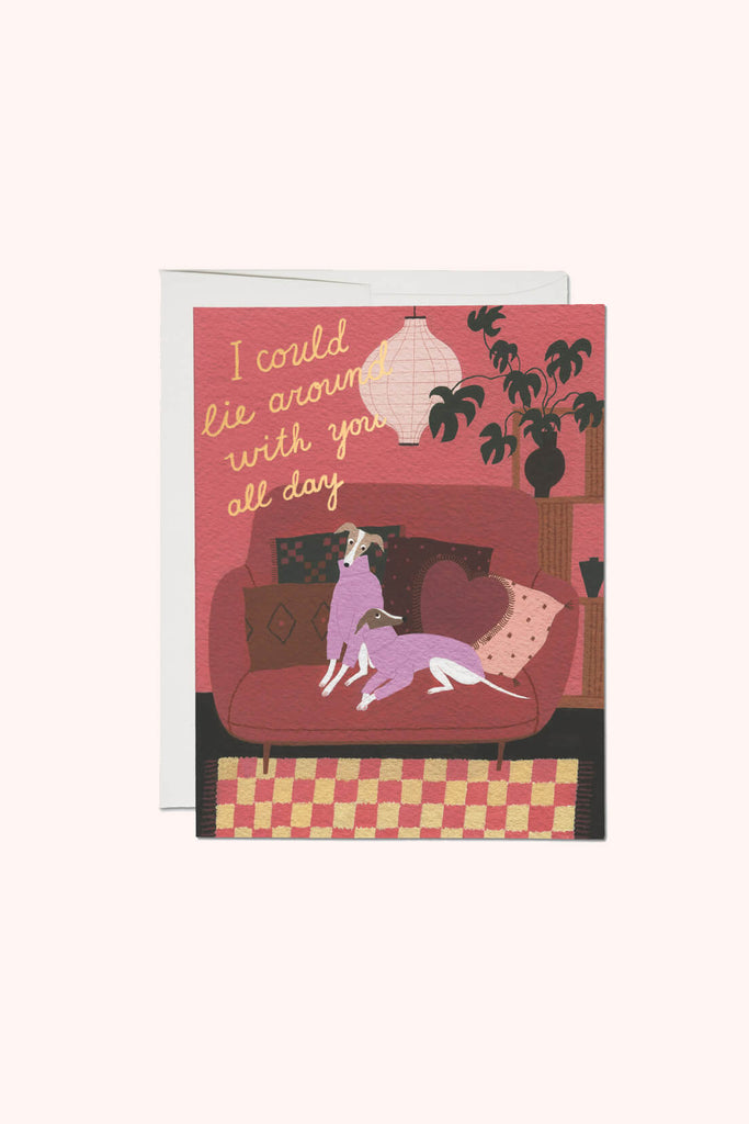 love card with dogs