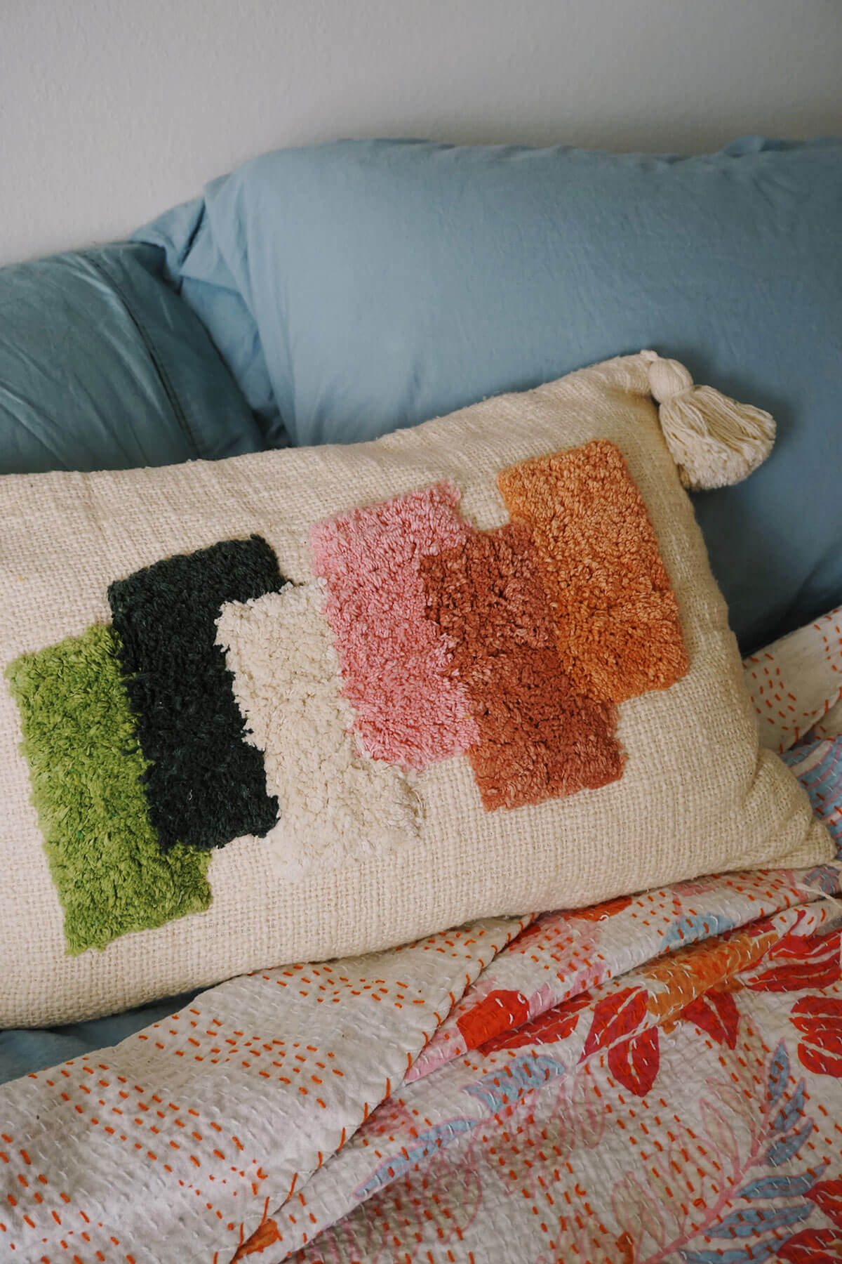 colorblock tufted throw pIllow cover ✿ shop wallflower