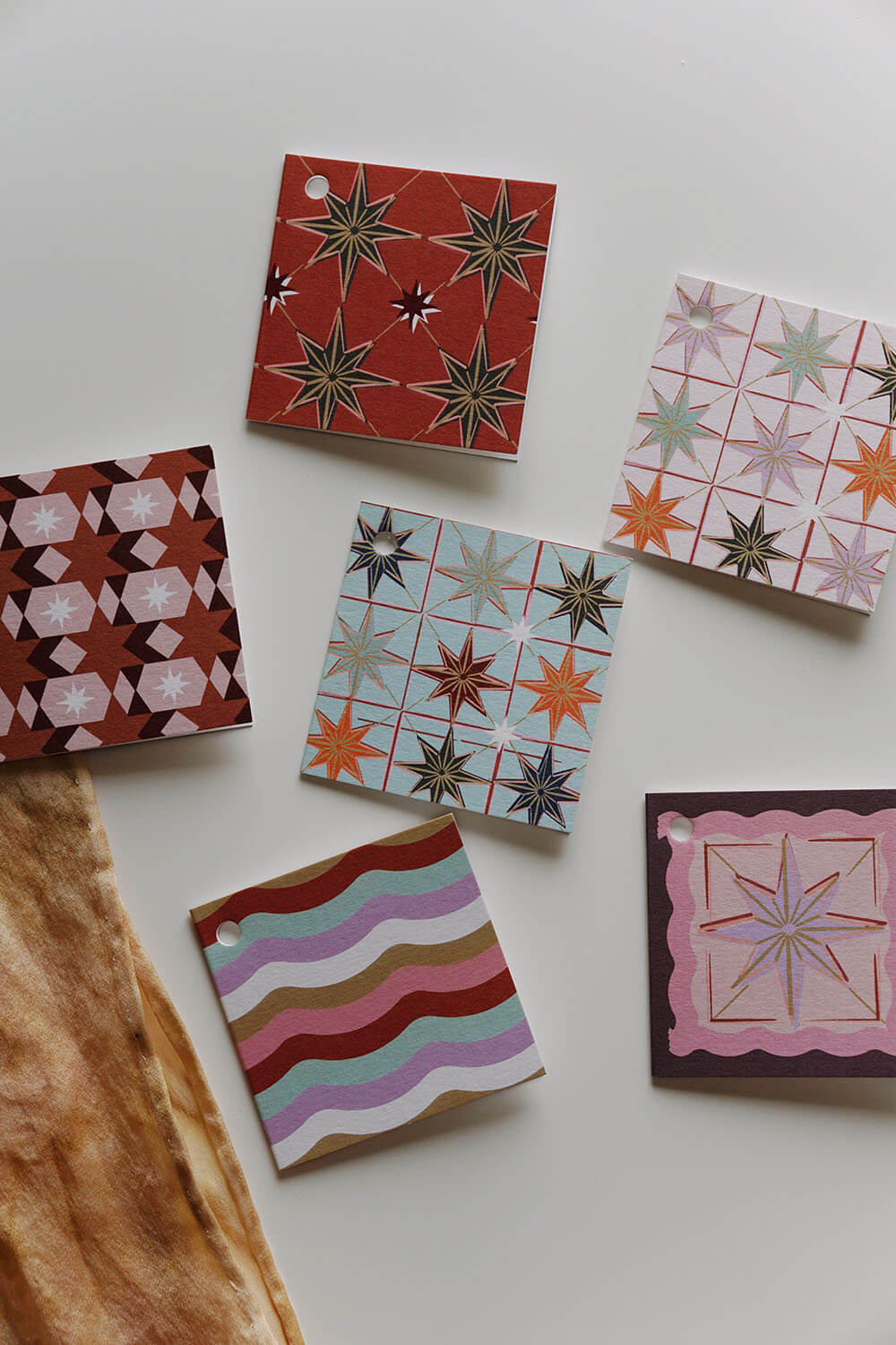 type and story holiday pastel gift tags