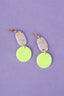 yellow speckled clay earrings